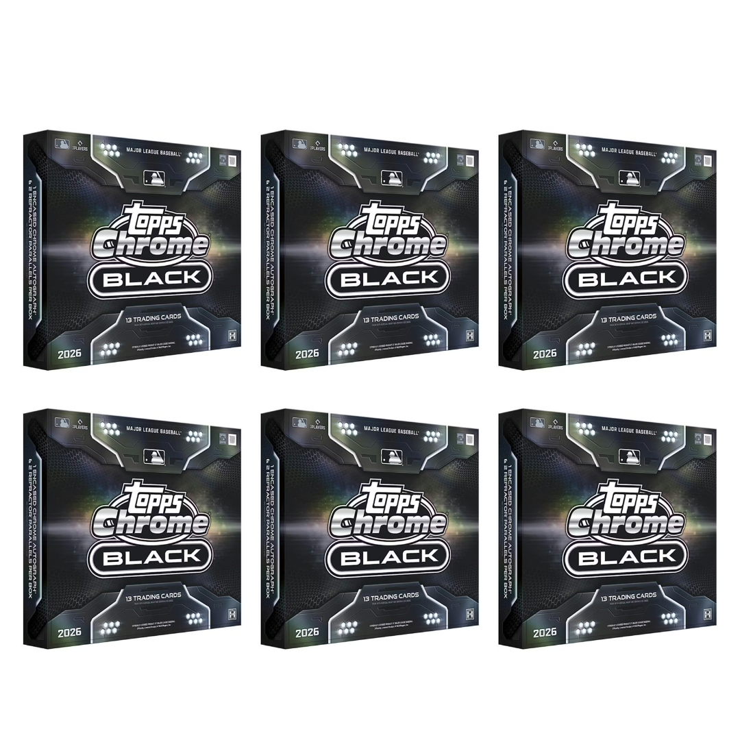 #MLB412 | PYT | HALF CASE | 2026 TOPPS CHROME BLACK BASEBALL (x6)