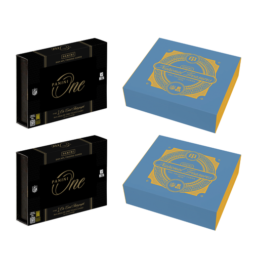 BREAK#413 FRIDAY 10/25/25 12:30 AM EST or RIP ON FILL 2024 Panini National Treasures Football Hobby Half Case (2 Box) + Panini One Football Hobby (x2) Pick Your Team (BP)