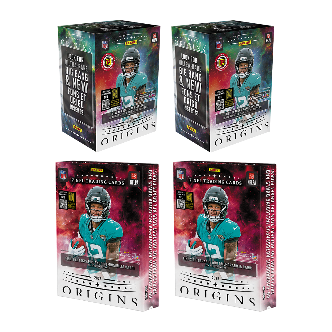 BREAK#427 SATURDAY 10/25/25 08:00 PM EST or RIP ON FILL 2025 Panini Origins Football Hobby (x2) + Panini Origins Football International Blaster (x2] Pick Your Team (LTBP)