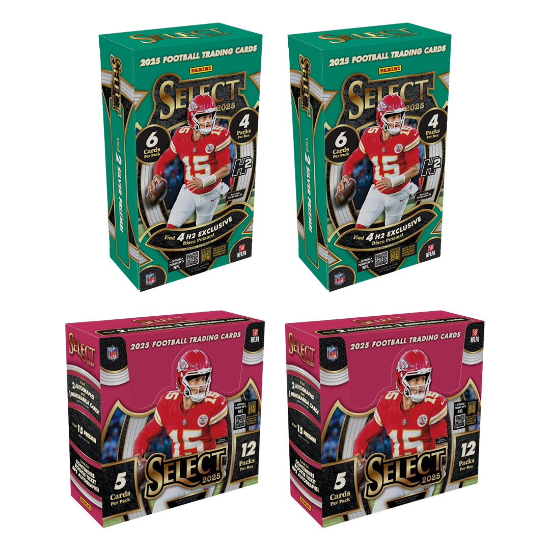 BREAK#445 TUESDAY  2025 Panini Select Football Hobby (x2) + Panini Select Football H2 Hybrid Hobby (x2) Pick Your Team (SM) 03/18/26 12:00 AM EST or RIP ON FILL