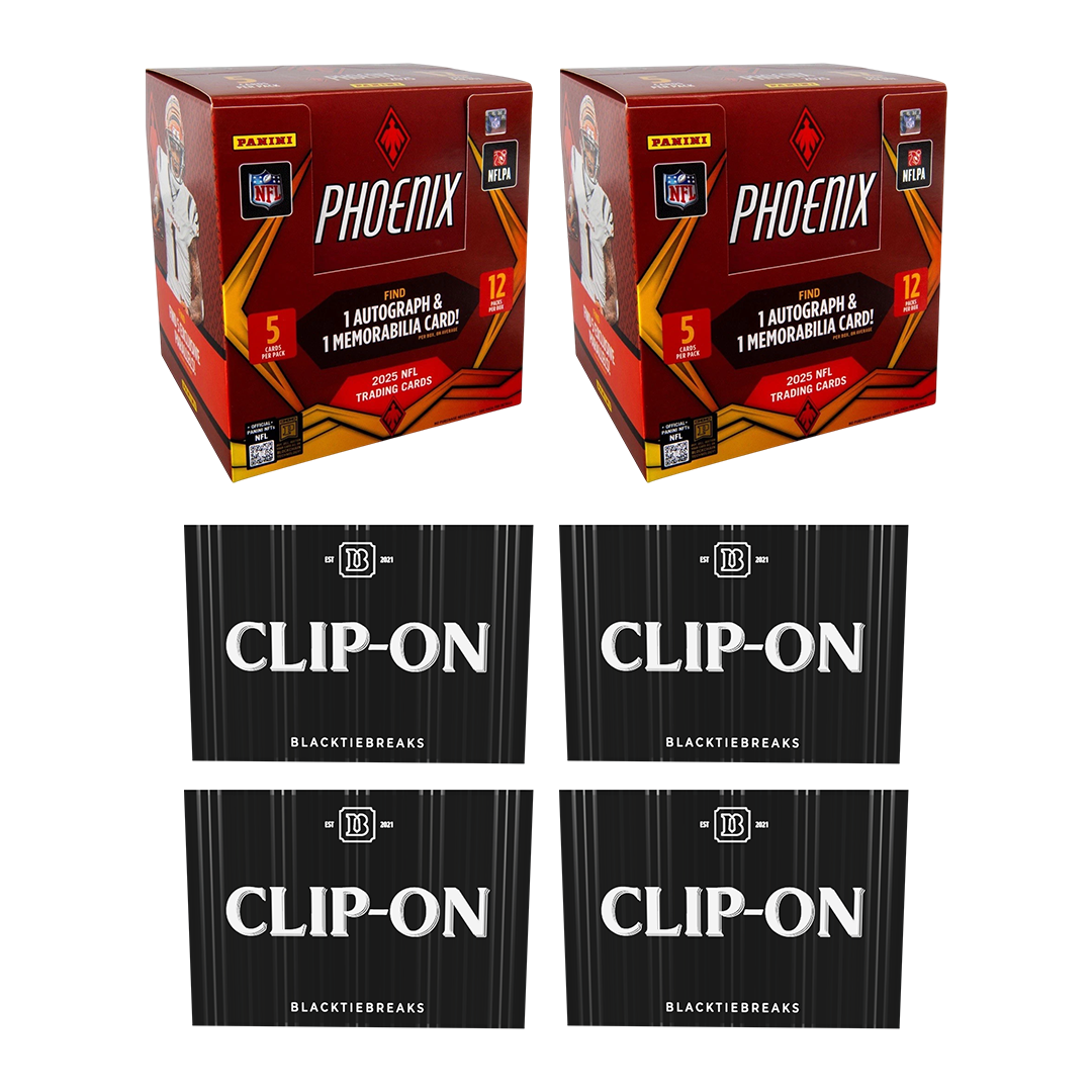BREAK#453 WEDNESDAY 12/24/25 03:00 PM EST or RIP ON FILL 2025 Panini Phoenix Football Preferred Hobby (x2) + BlackTie Football Clip-On (x4) Pick Your Team (BPFO)