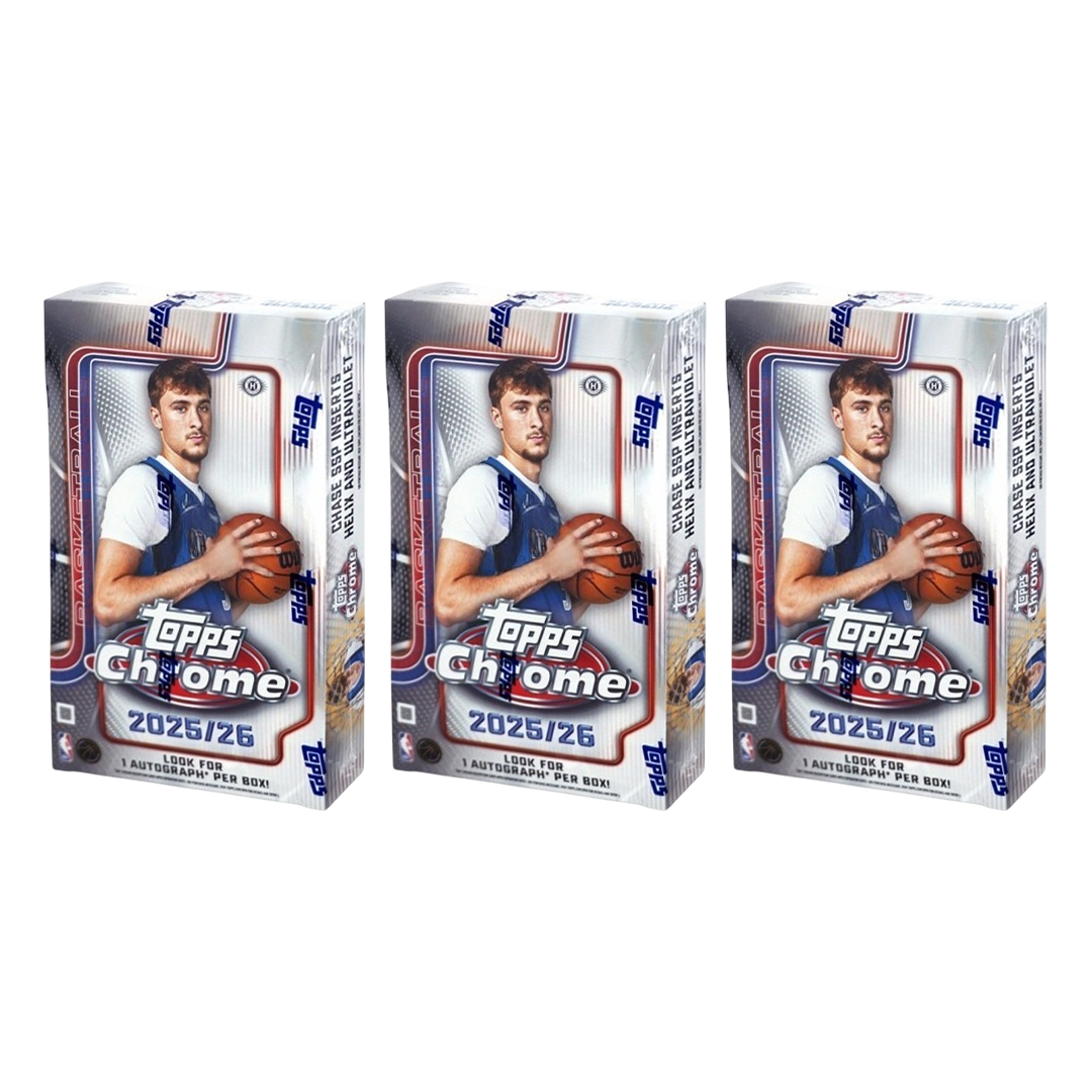 BREAK#454 WEDNESDAY 12/24/25 04:00 PM EST or RIP ON FILL 2025-26 Topps Chrome Basketball Hobby (x3) Pick Your Team (BPFO)