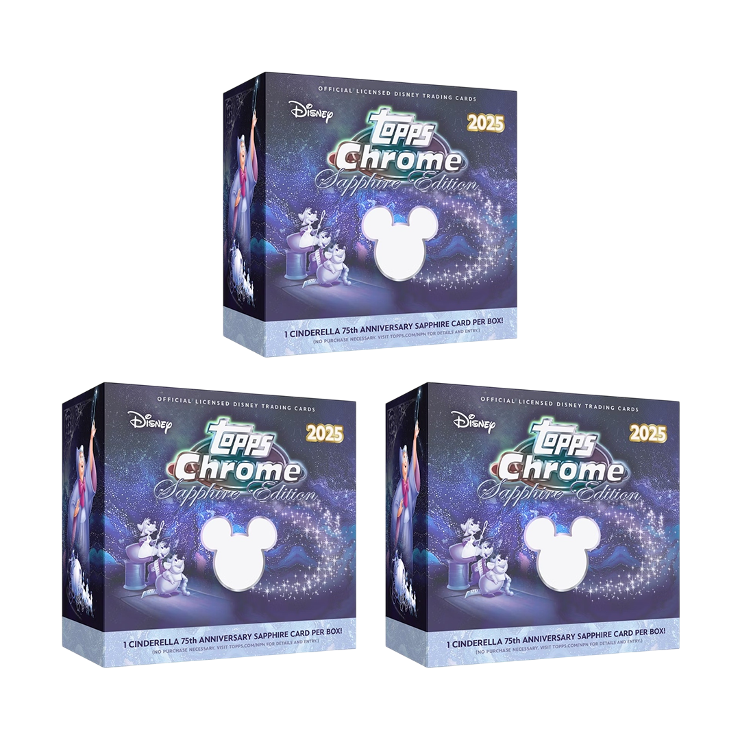 BREAK#461 WEDNESDAY 12/25/25 12:00 AM EST or RIP ON FILL 2025 Topps Chrome Disney Sapphire Edition Hobby (x3) Pick Your Team (SMFO)