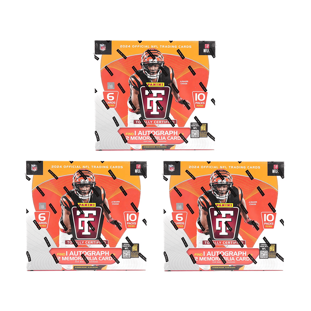 BREAK#474 TUESDAY 10/28/25 02:00 PM EST or RIP ON FILL 2024 Panini Totally Certified Football Hobby (x3) Pick Your Team (BSSM)