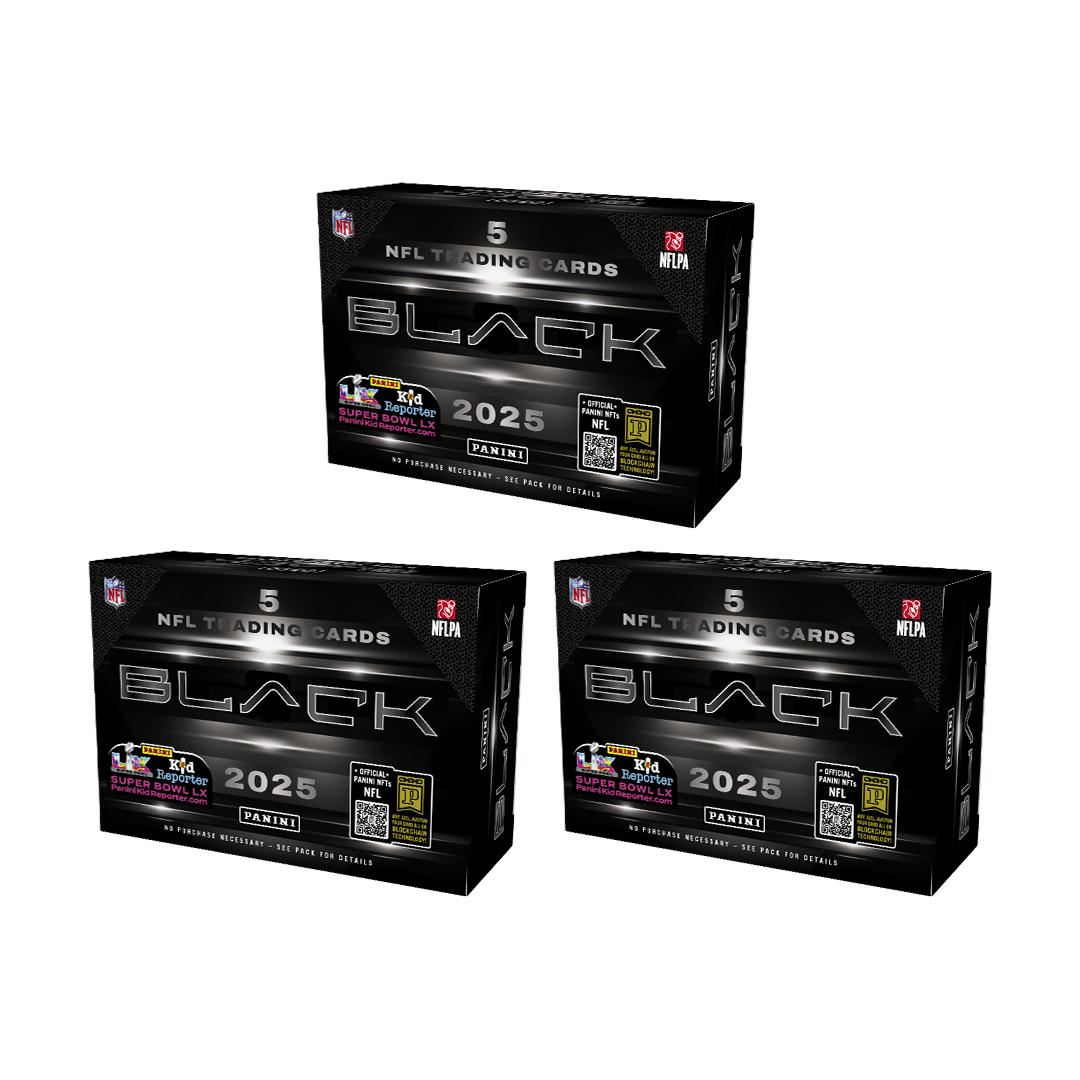 BREAK#787 THURSDAY 11/13/25 05:45 PM EST or RIP ON FILL 2025 Panini Black Football Hobby (x3) Pick Your Team (BPFO)