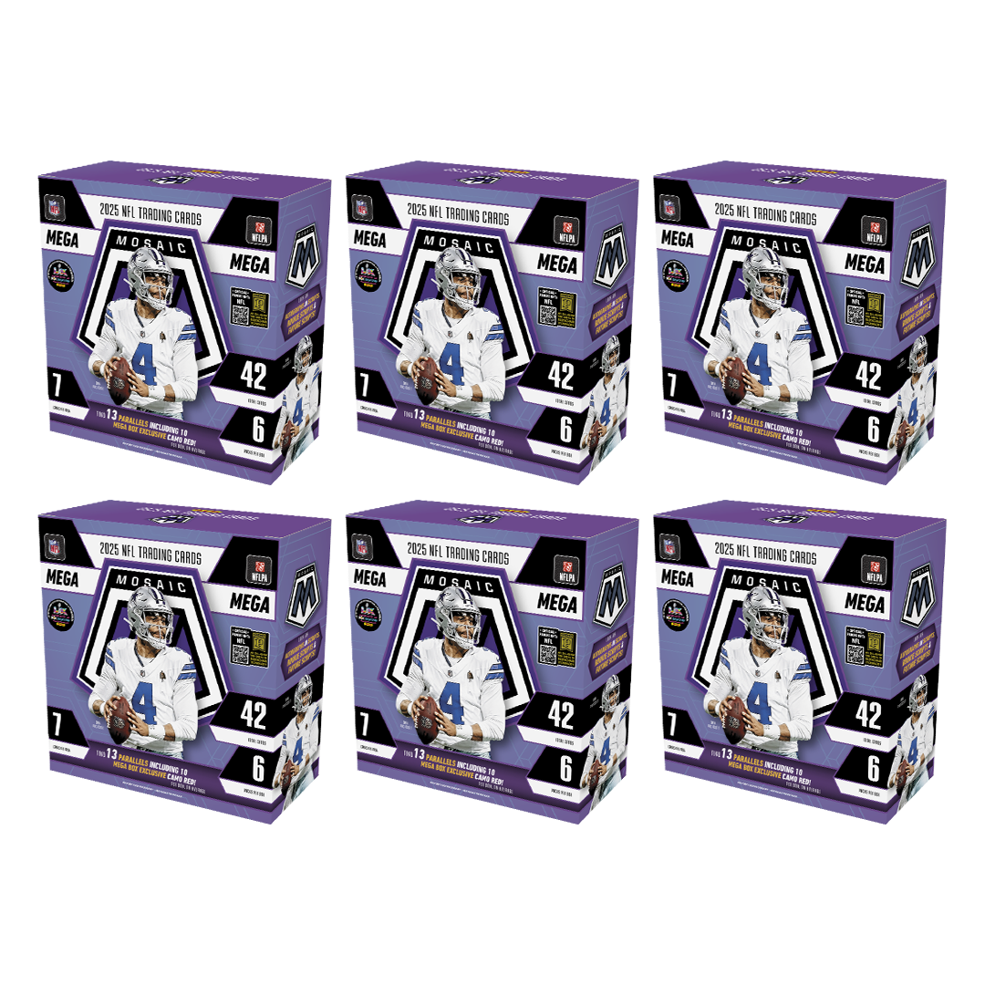 BREAK#658 WEDNESDAY 2025 PaninI Mosaic Football Mega (x6) Pick Your Team (CT) RIP ON FILL