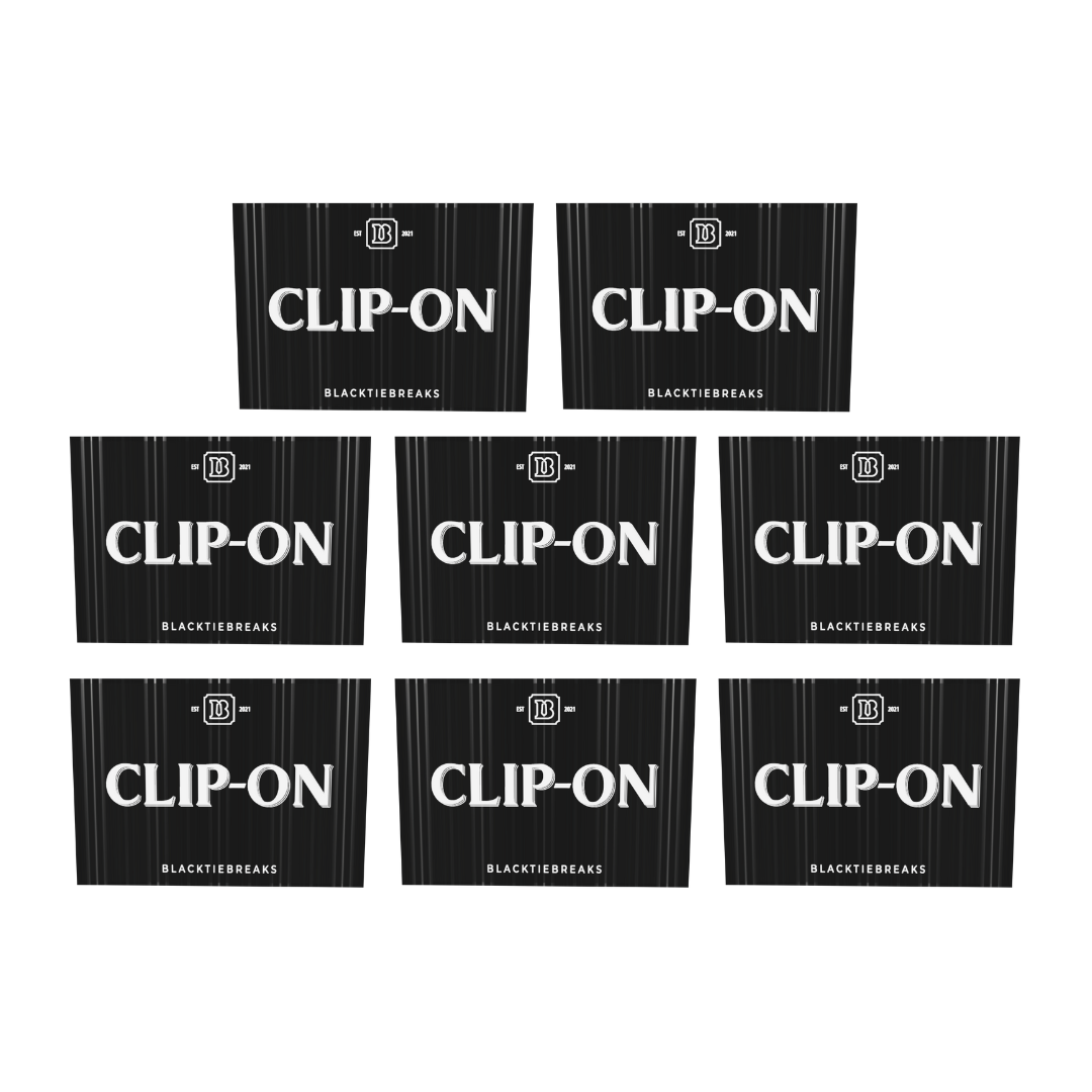 BREAK#970 SATURDAY BlackTie Football Clip-On (x8) Pick Your Team (BPFO) RIP ON FILL