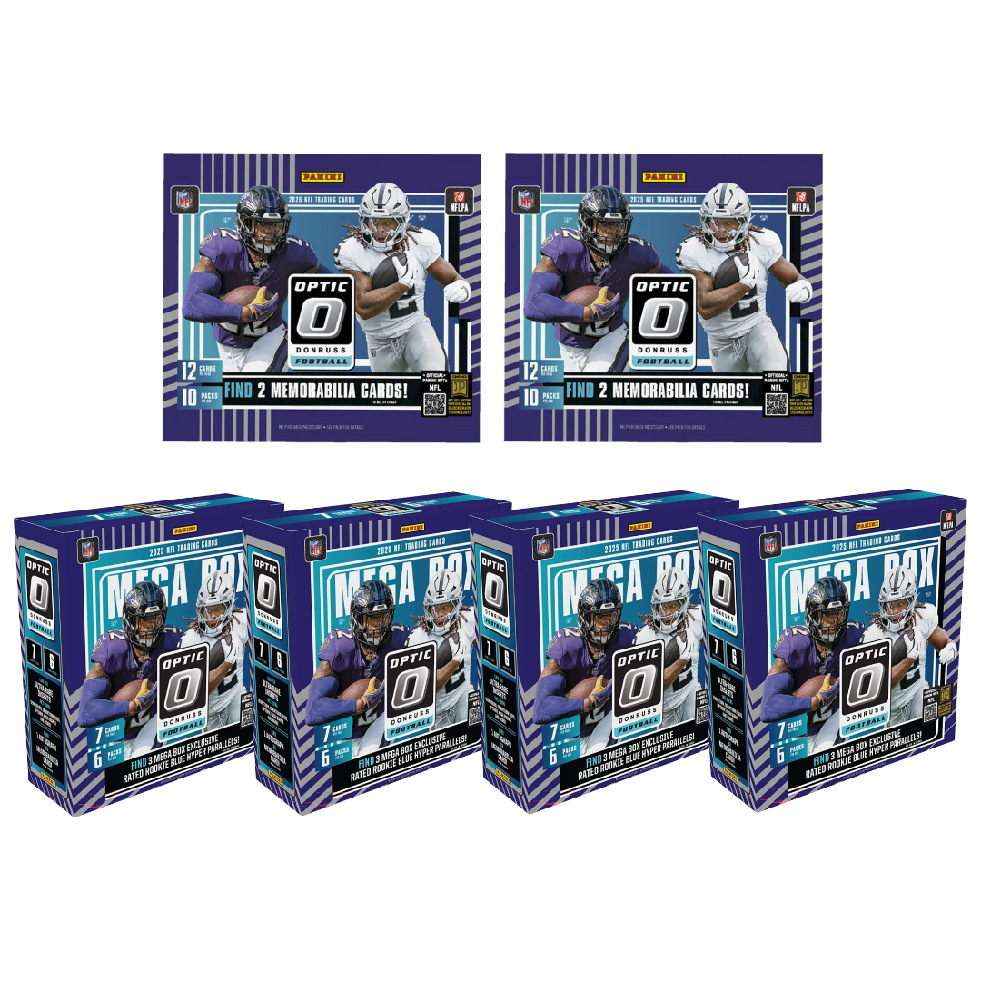 BREAK#595 THURSDAY  2025 Panini Donruss Optic Football Preferred Hobby (x2) + Panini Donruss Optic Football Mega (x4) Pick Your Team (BS) 04/02/26 11:00 AM EST or RIP ON FILL