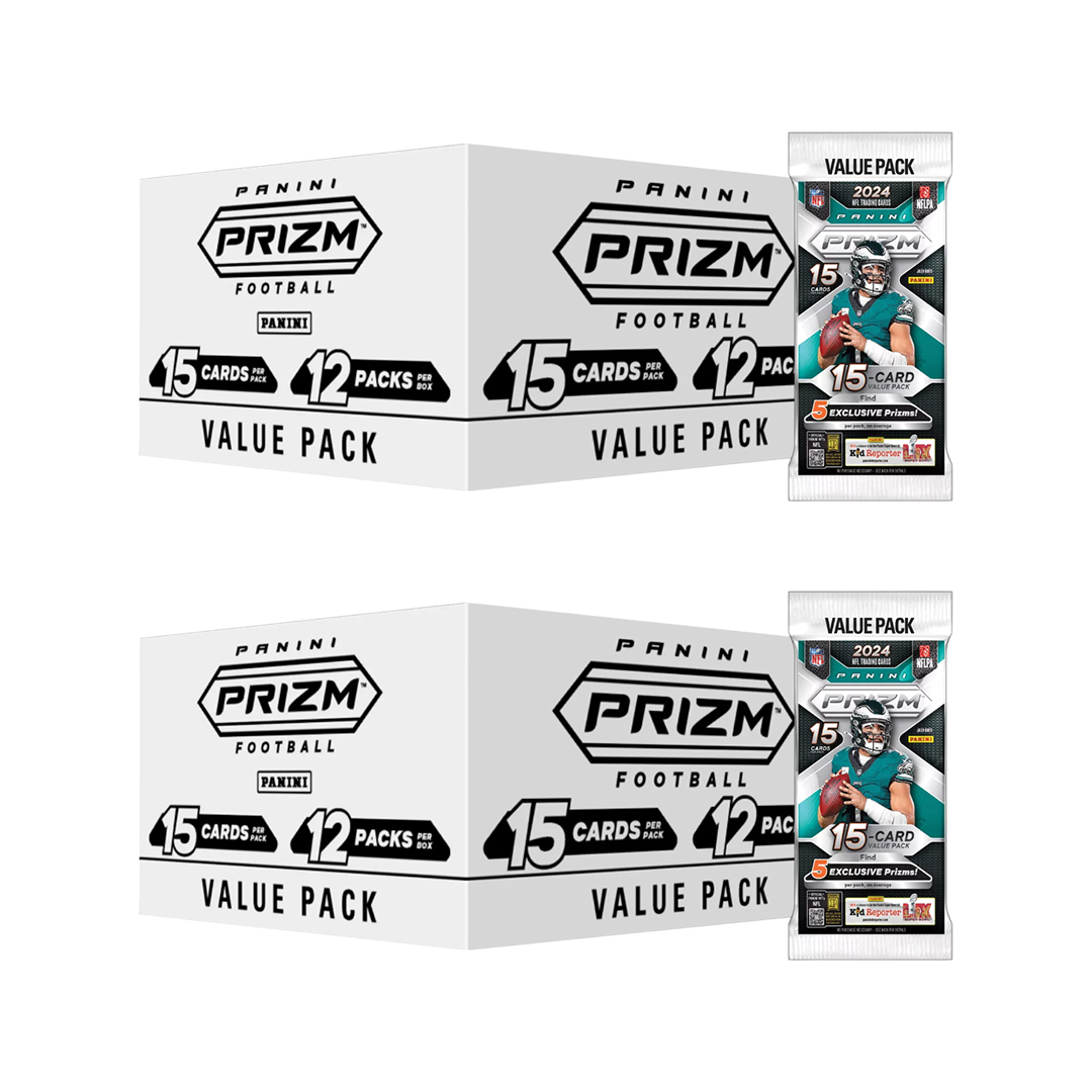 BREAK#890 WEDNESDAY 2024 Panini Prizm Football Value Pack Box (x2) (12 Packs Per Box) Pick Your Team (SM) RIP ON FILL