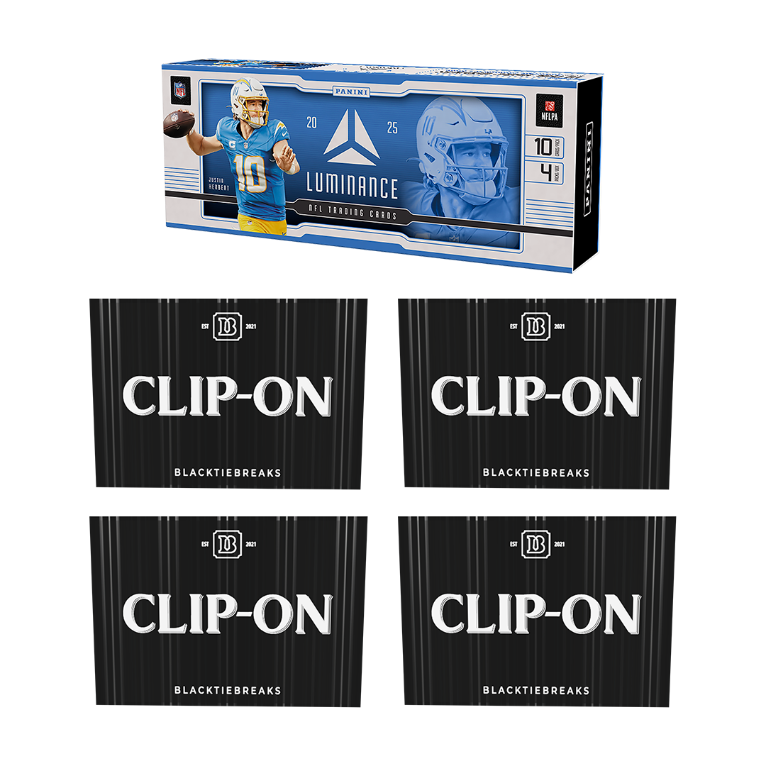 BREAK#181 MONDAY 2025 Panini Luminance Football Hobby + BlackTie Football Clip-On (x4) Pick Your Team (BP) RIP ON FILL