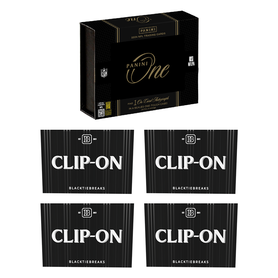 BREAK#983 SUNDAY 2024 Panini One Football Hobby + BlackTie Football Clip-On (x4) Pick Your Team (CT) RIP ON FILL