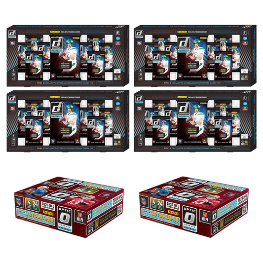 BREAK#695 TUESDAY 02:00 PM EST 2024 Panini Donruss Football Bundle (x4) + 2023 Panini Donruss Optic Football Retail Box (x2) Pick Your Team (PYT) Sports Trading Card Break (BPSC)