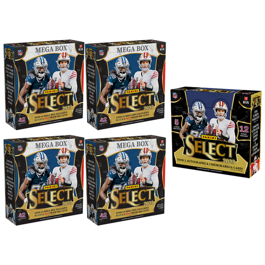 BREAK#700 TUESDAY 07:00 PM EST 2023 Panini Select Football Hobby + Panini Select Football Mega (x4) Pick Your Team (PYT) Sports Trading Card Break (BPSC)