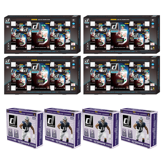 BREAK#705 TUESDAY 12:00 AM EST 2024 Panini Donruss Football Bundle (x4) + 2023 Panini Clearly Donruss Football Hobby (x4) Pick Your Team (PYT) Sports Trading Card Break (AM)