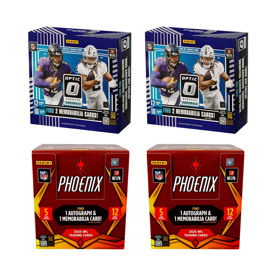 BREAK#714 MONDAY 2025 Panini Donruss Optic Football Preferred Hobby (x2) + Panini Phoenix Football Preferred Hobby (x2) Pick Your Team (BP) 04/13/26 08:00 PM EST or RIP ON FILL
