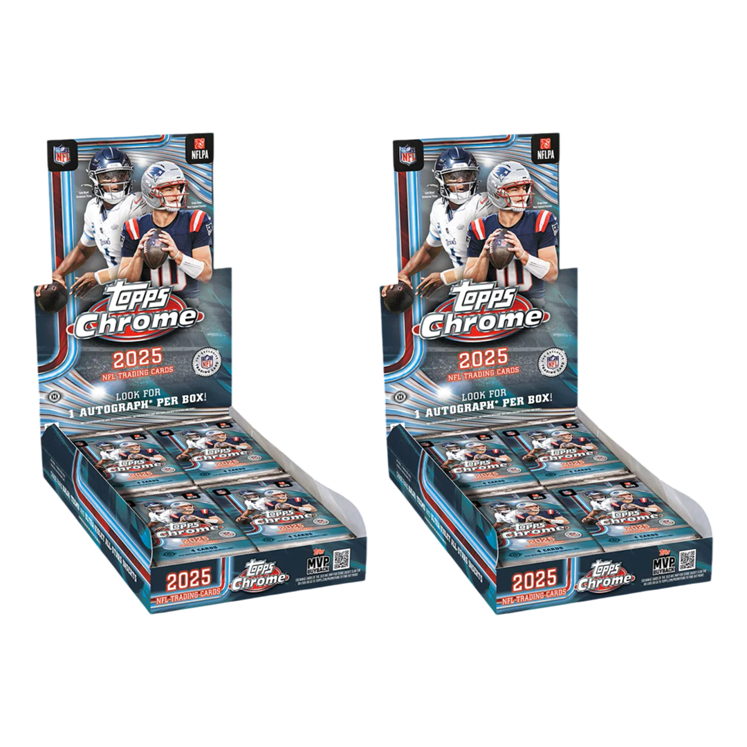 BREAK#726 WEDNESDAY 2025 Topps Chrome Football Hobby (x2) Pick Your Team (SM) 04/15/26 07:30 PM EST or RIP ON FILL