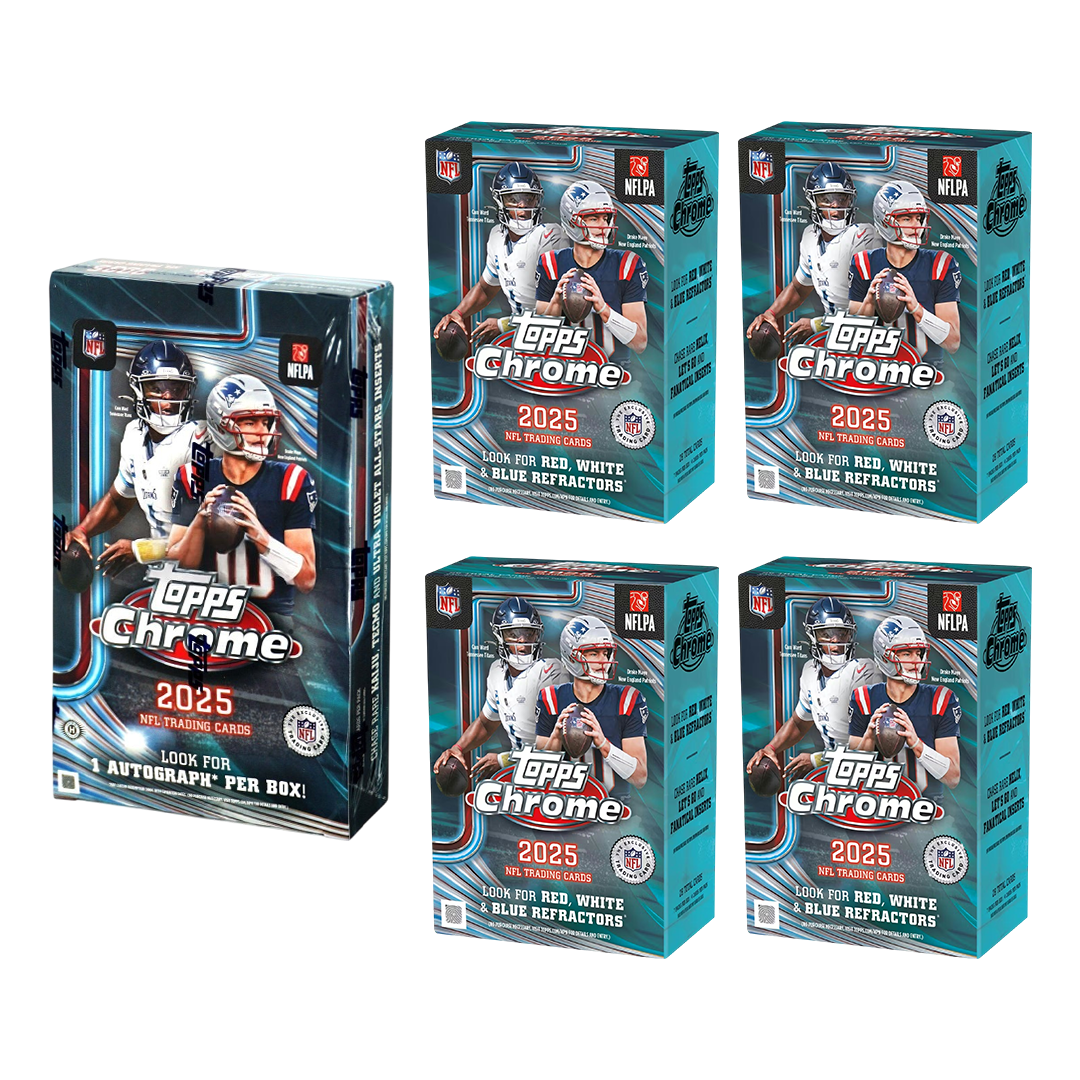 BREAK#723 WEDNESDAY 2025 Topps Chrome Football Hobby + Topps Chrome Football Blaster (x4) Pick Your Team (SM) 04/15/26 03:00 PM EST or RIP ON FILL
