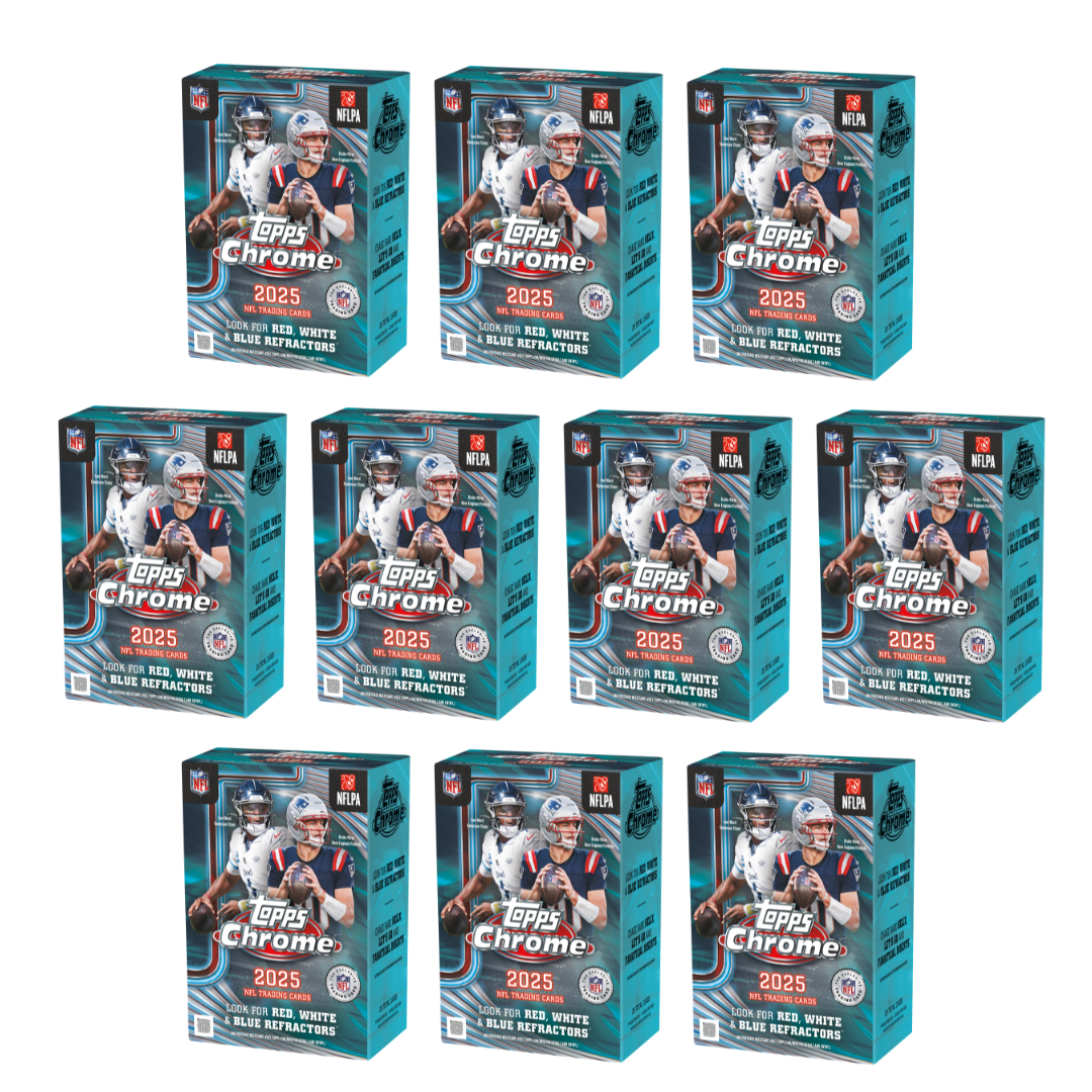 BREAK#745 FRIDAY 2025 Topps Chrome Football Blaster (x10) Pick Your Team (BS) 04/17/26 07:30 AM EST or RIP ON FILL