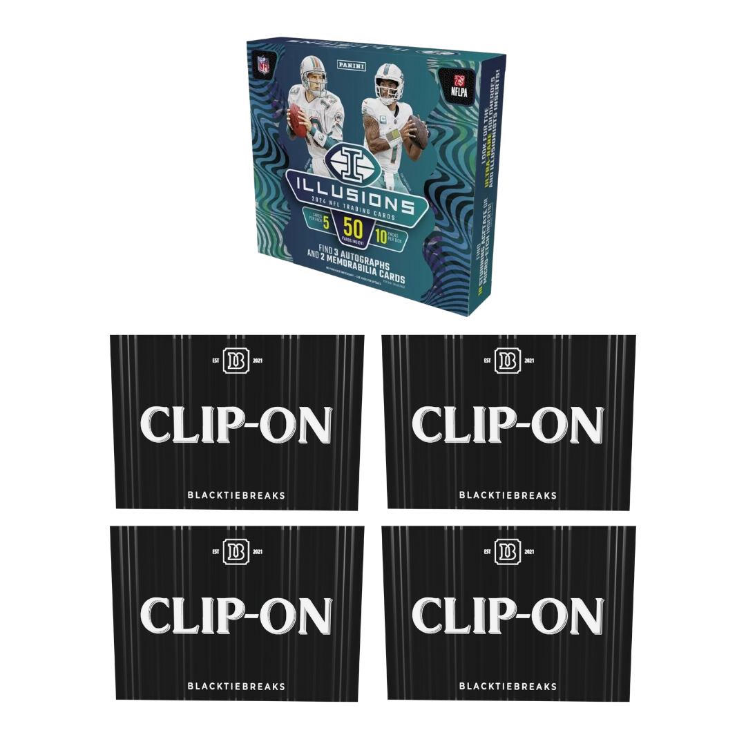 BREAK#746 THURSDAY 2024 Panini Illusions Football Hobby + BlackTie Football Clip-On (x4) Pick Your Team (BSLW) RIP ON FILL