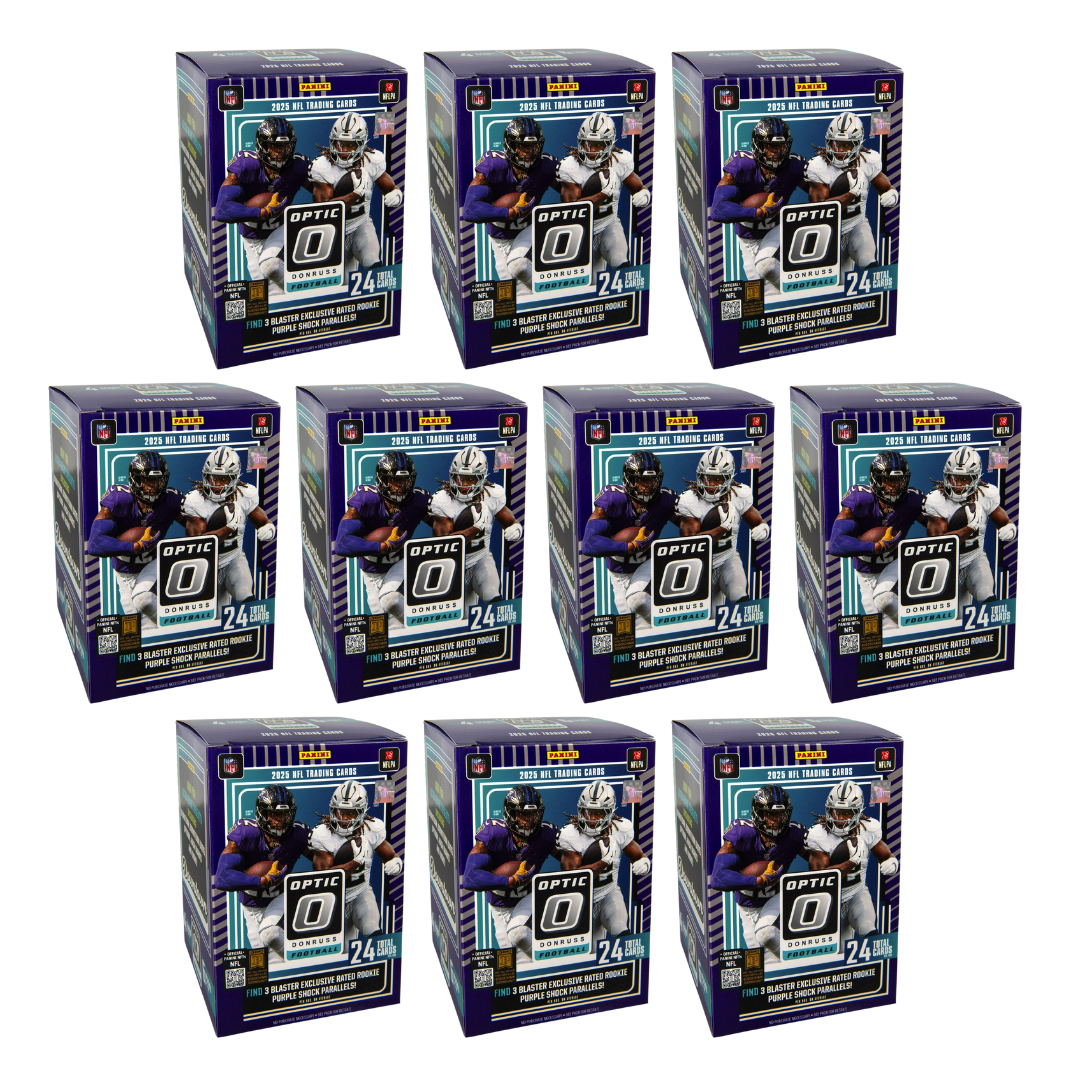 BREAK#215 MONDAY  02/16/26 04:00 PM EST or RIP ON FILL 2025 Panini Donruss Optic Football Blaster Half Case (10 Box) Pick Your Team (MD)