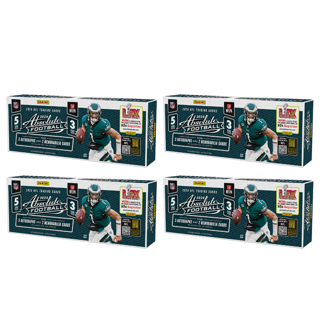 BREAK#811 **NEW RELEASE** FRIDAY 12:00 PM EST 2024 Panini Absolute Football Hobby (x4) Pick Your Team (PYT) Sports Trading Card Break (JR)