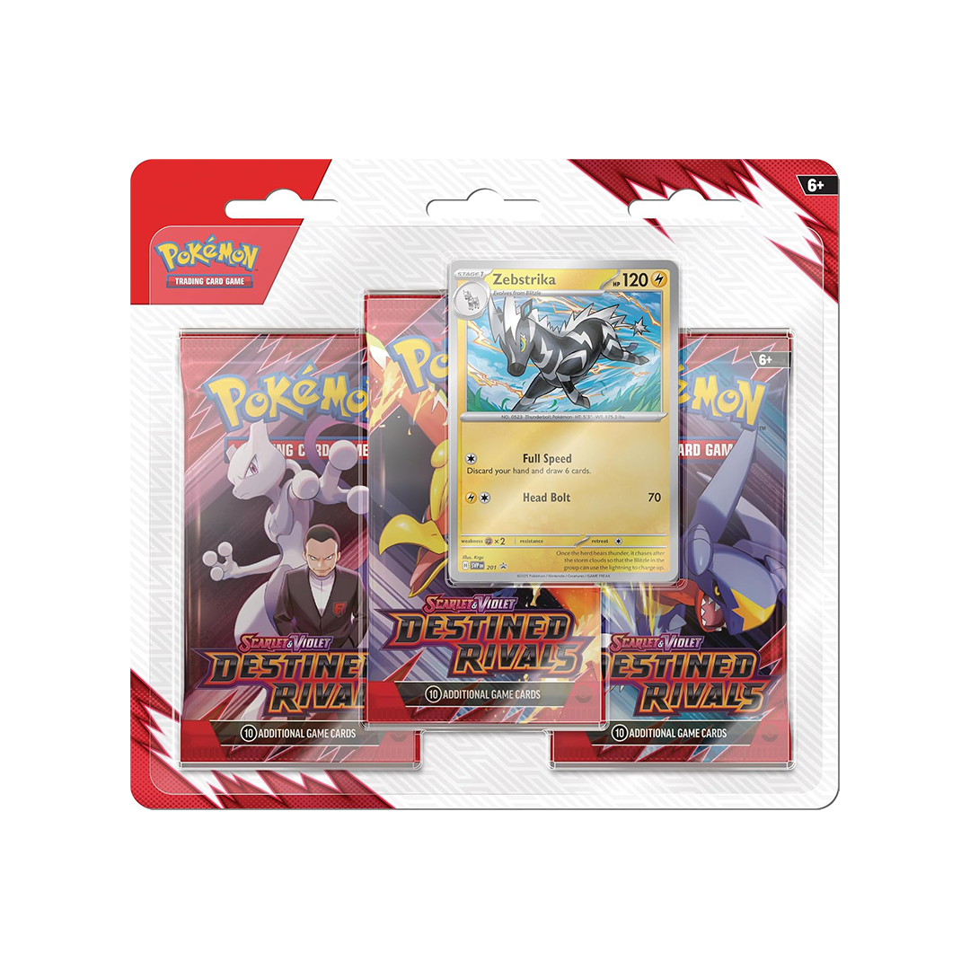 Pokémon Destined Rivals 3 Pack Blister Trading Card Game (TCG)