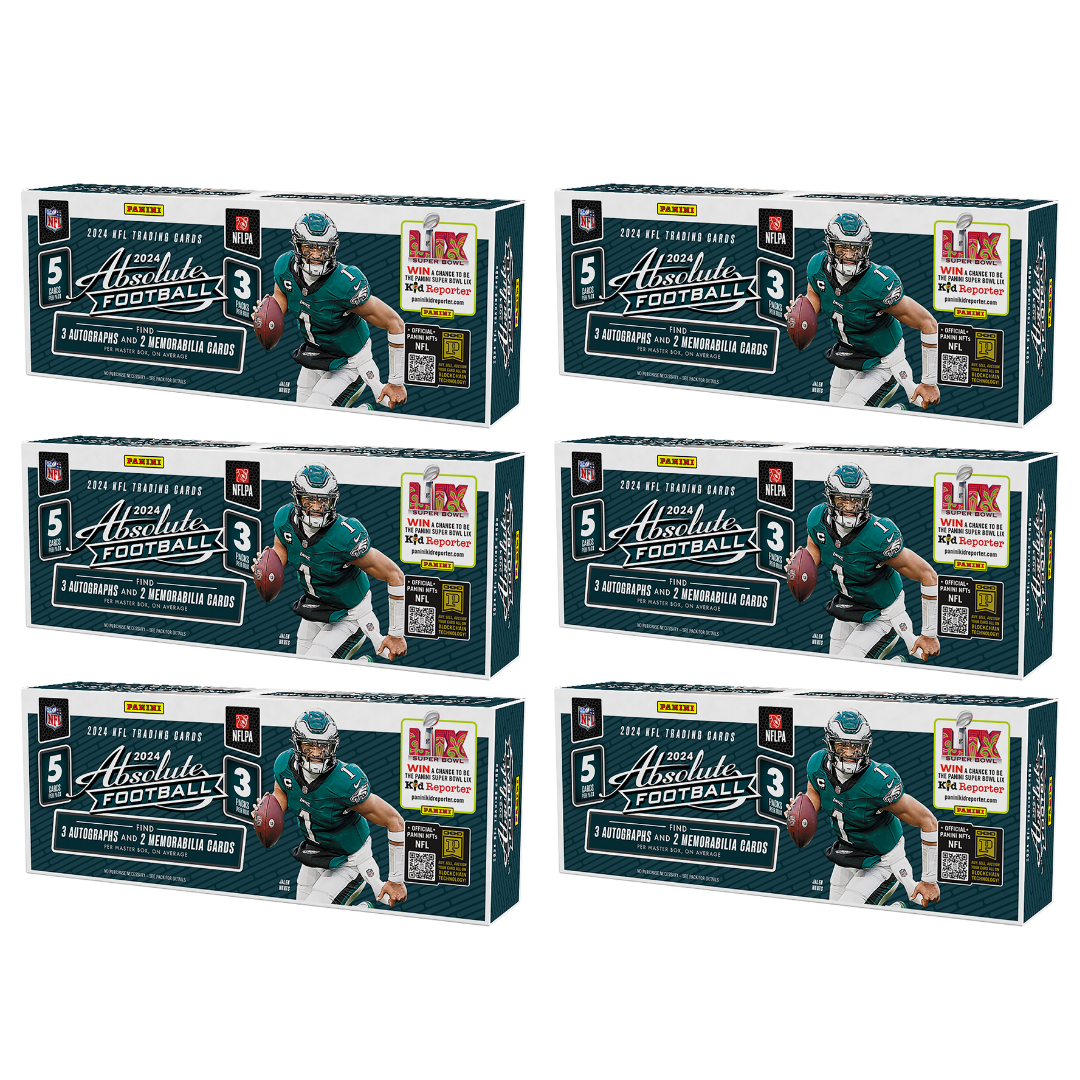 BREAK#821 **NEW RELEASE** FRIDAY 10:00 PM EST 2024 Panini Absolute Football Hobby Half Case (6 Box) Pick Your Team (PYT) Sports Trading Card Break (BP)