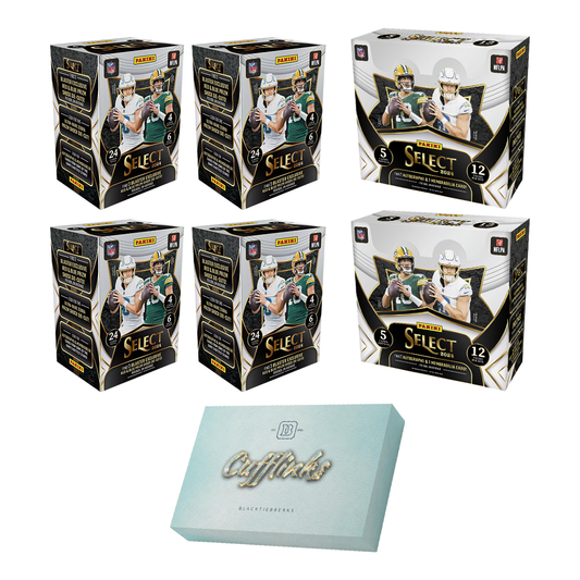 BREAK#840 SUNDAY 2024 Panini Select Football Hobby (x2) + Panini Select Football Blaster (x4) + Panini Football "City Edition" Cufflink Pick Your Team (AC) 06/22/25 10:00 PM EST or RIP ON FILL