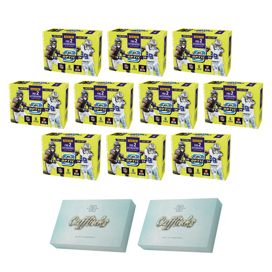 BREAK#824 SATURDAY 2024 Panini Contenders Optic Football Hobby Half Case (10 Box) + Panini Football "City Edition" Cufflink (x2) Pick Your Team (AC) 06/22/25 12:00 AM EST or RIP ON FILL