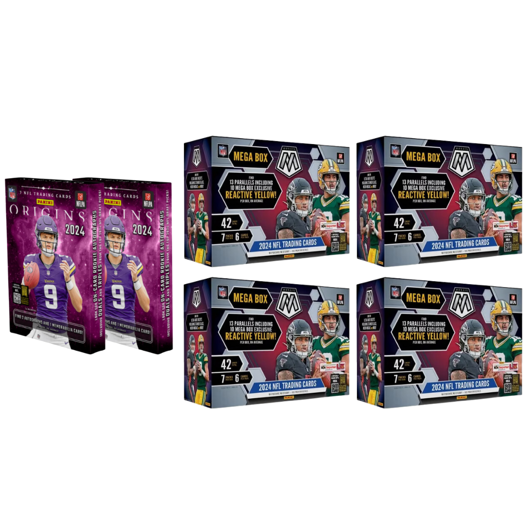 BREAK#833 SATURDAY 05:00 PM EST 2024 Panini Origins Football Hobby (x2) + Panini Mosaic Football Mega (x4) Pick Your Team (PYT) Sports Trading Card Break (MD)