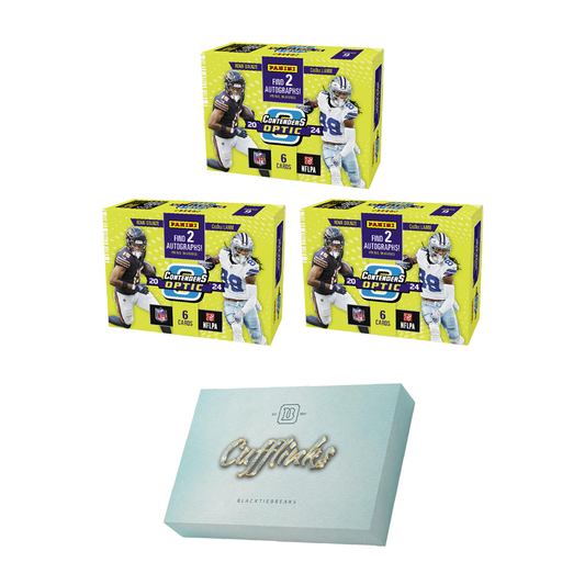 BREAK#837 SUNDAY 2024 Panini Contenders Optic Football Hobby (x3) + Panini Football "City Edition" Cufflink Pick Your Team (CT) 06/22/25 07:00 PM EST or RIP ON FILL
