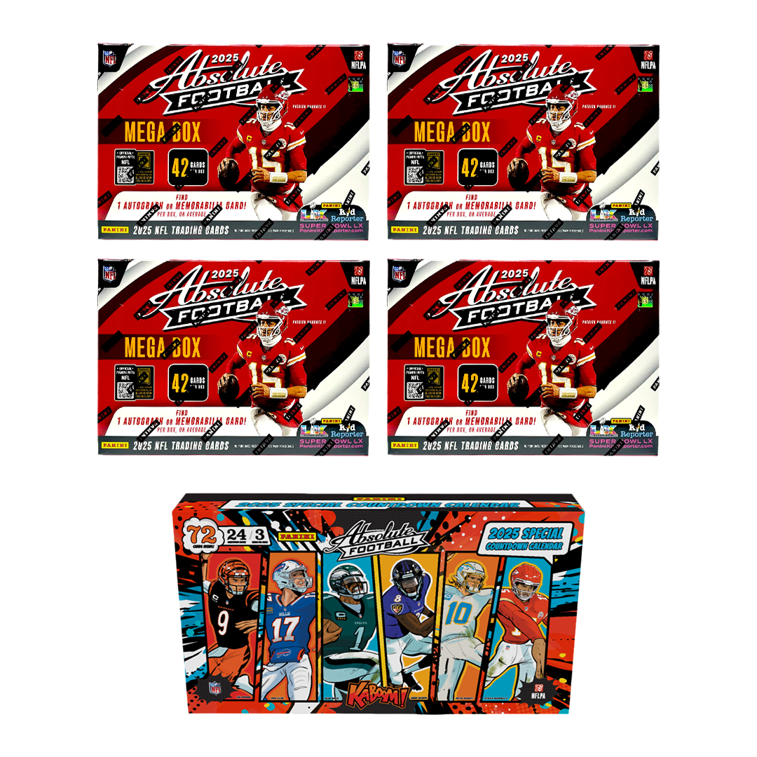 BREAK#863 WEDNESDAY 2025 Panini Absolute Football Hobby Mega (x4) + Panini Absolute Football Countdown Calendar Pick Your Team (CT) RIP ON FILL