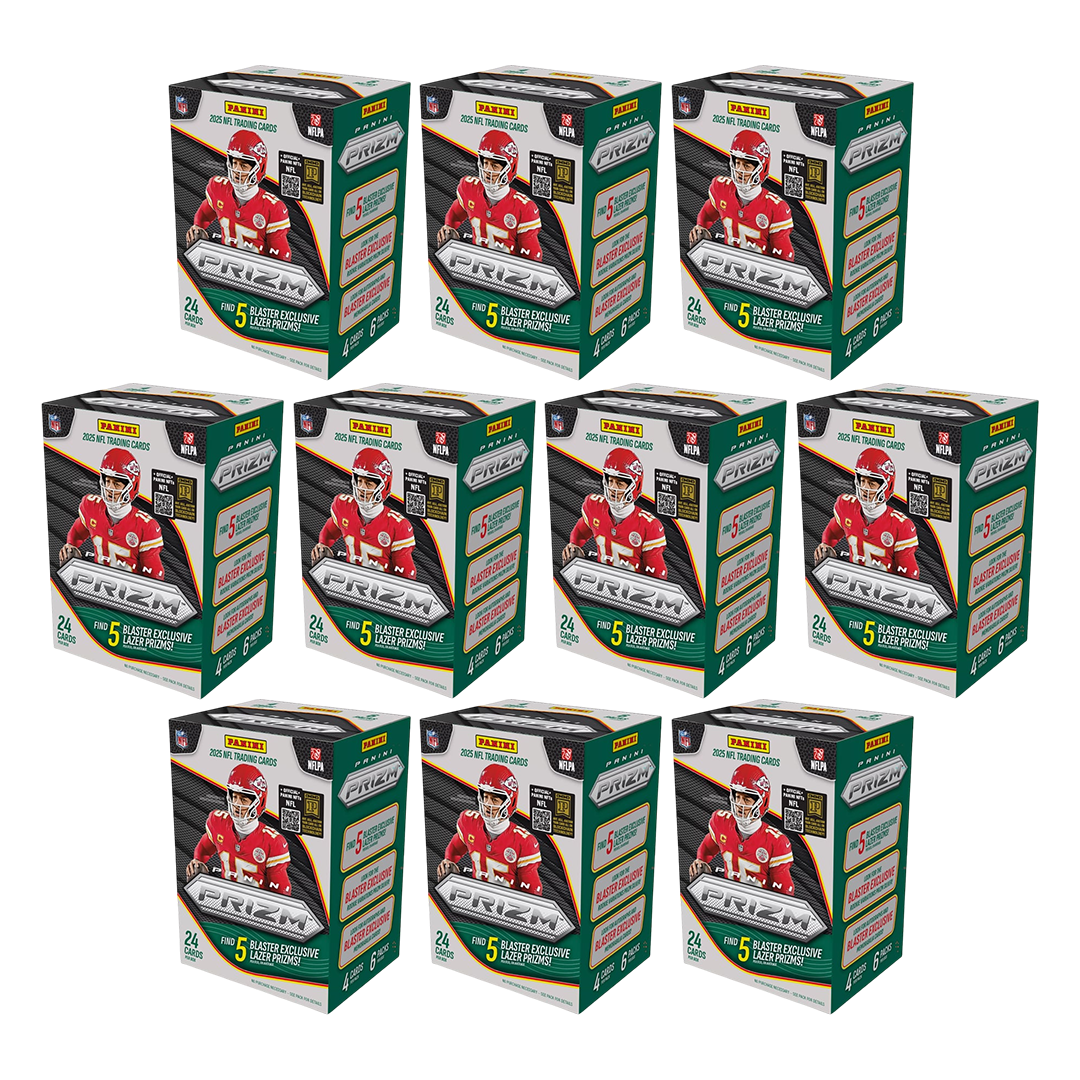 BANGER#569 TUESDAY  2025 Panini Prizm Football Blaster Half Case (10 Box) Pick Your Team (FO) RIP ON FILL