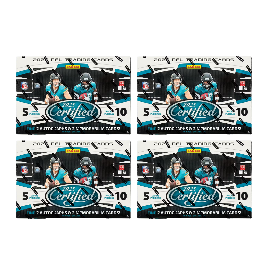 BREAK#899 FRIDAY 11/21/25 03:30 PM EST or RIP ON FILL 2025 Panini Certified Football Hobby (x4) Pick Your Team (SMBS)
