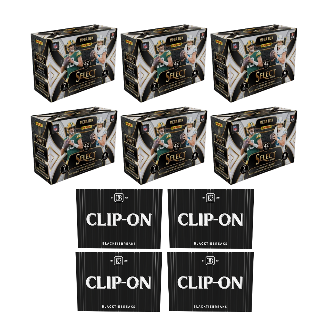 BREAK#904 THURSDAY 2024 Panini Select Football Mega (x6) + BlackTie Football Clip-On (x4) Pick Your Team (BSLW) RIP ON FILL