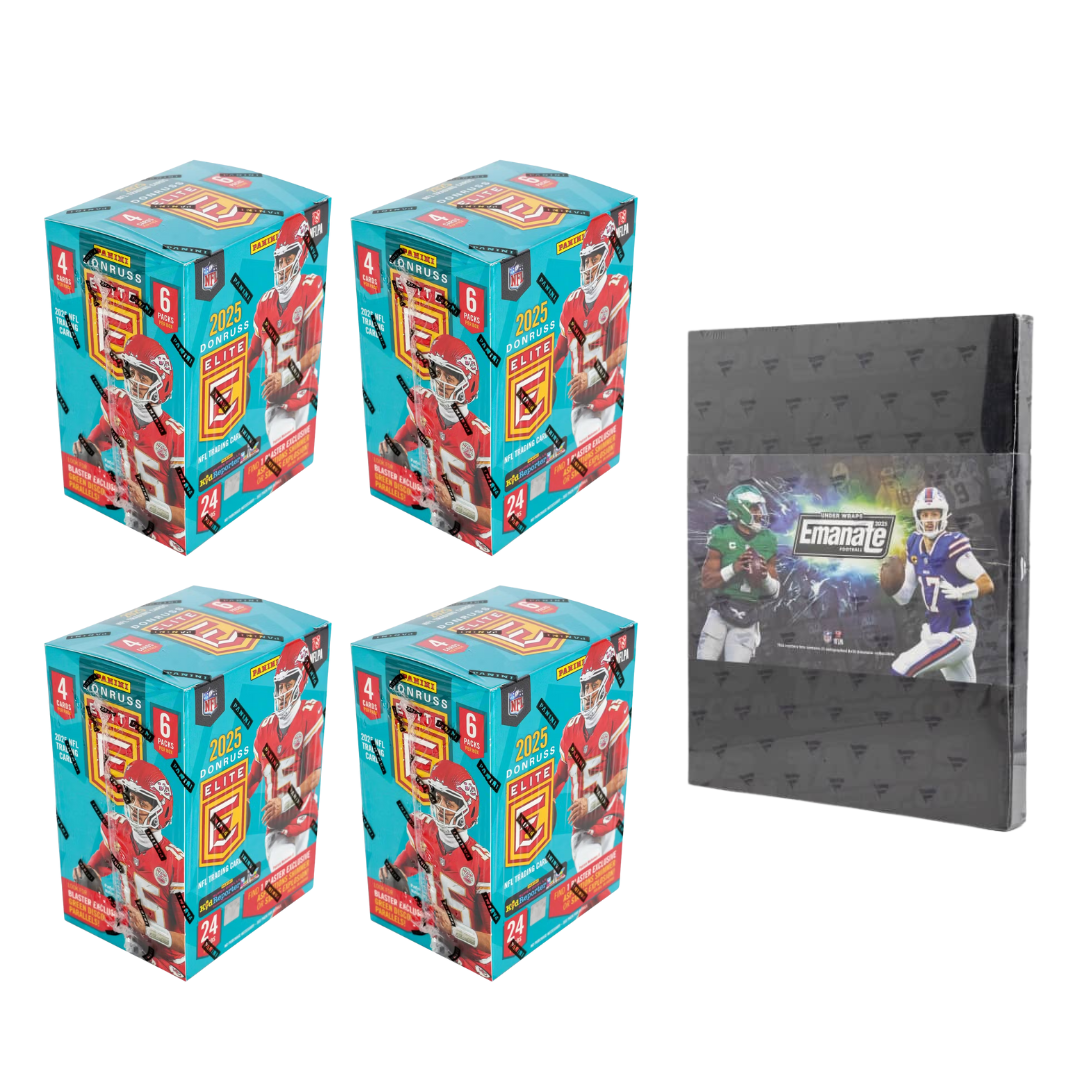 BREAK#966 SATURDAY 2025 Panini Donruss Elite Football Blaster (x4) + Under Wraps Emanate Football Autographed Photo Pick Your Team (BSFO) RIP ON FILL