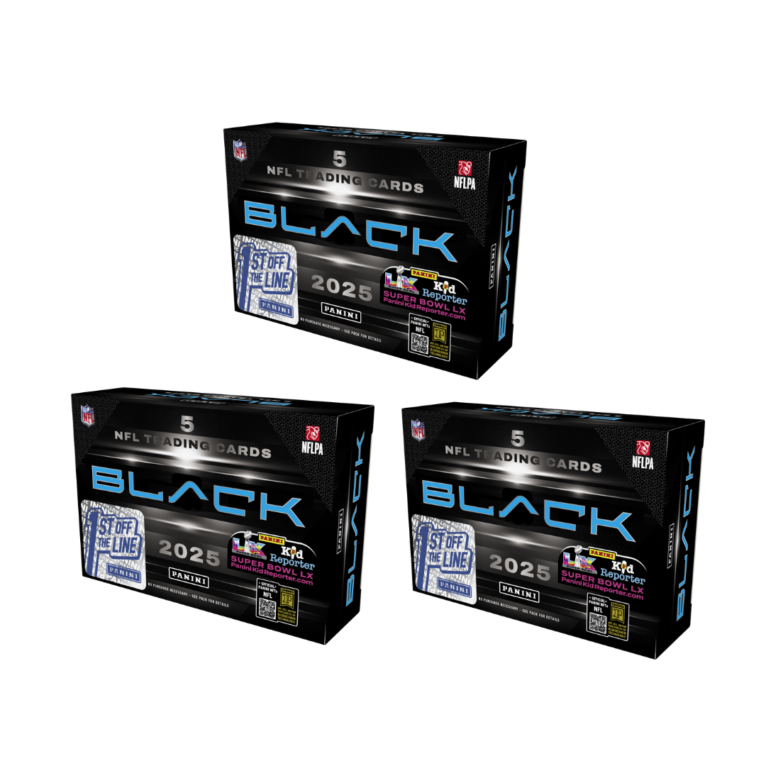 BREAK#972 SATURDAY 12:00 AM EST 2025 Panini Black Football First Off The Line Hobby (x3) Pick Your Team (BPFO) or RIP ON FILL