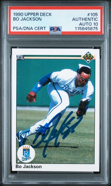 1990 Upper Deck Bo Jackson #105 PSA Auto 10