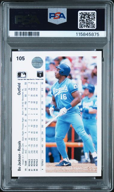 1990 Upper Deck Bo Jackson #105 PSA Auto 10