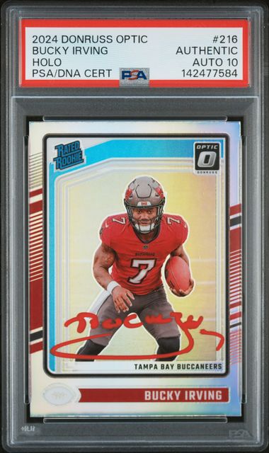 2024 Panini Donruss Optic Bucky Irving Holo #216 PSA AUTH Auto 10