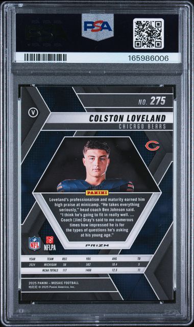 2025 Mosaic Colston Loveland Blue Scope #275 PSA GM-MT 10 Auto 10