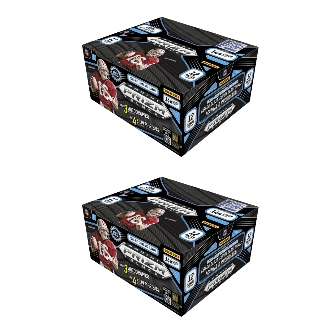 BREAK#F01 **FOTL** SATURDAY  2025 Panini Prizm Black Football First Off The Line Hobby (x2) Pick Your Team  03/14/26  RIP ON FILL