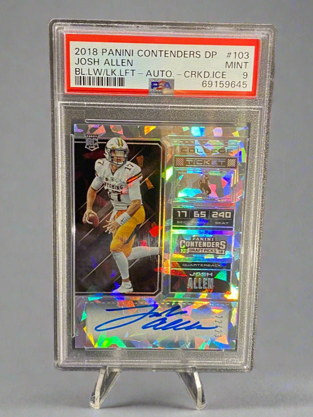 Josh Allen - 2018 Panini Contenders Draft Picks Cracked Ice Auto - PSA Graded Trading Card