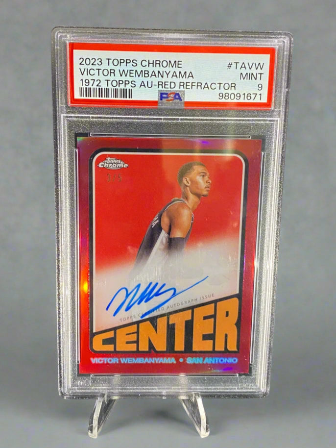 Victor Wembanyama - 2023 Topps Chrome Auto - PSA Graded Trading Card