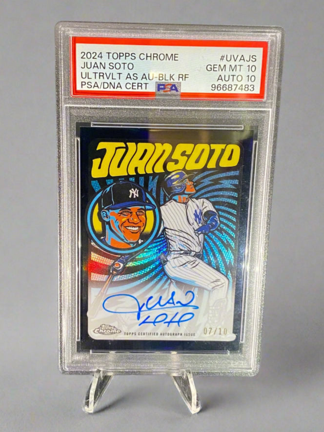 Juan Soto - 2024 Topps Chrome Auto PSA Graded Trading Card