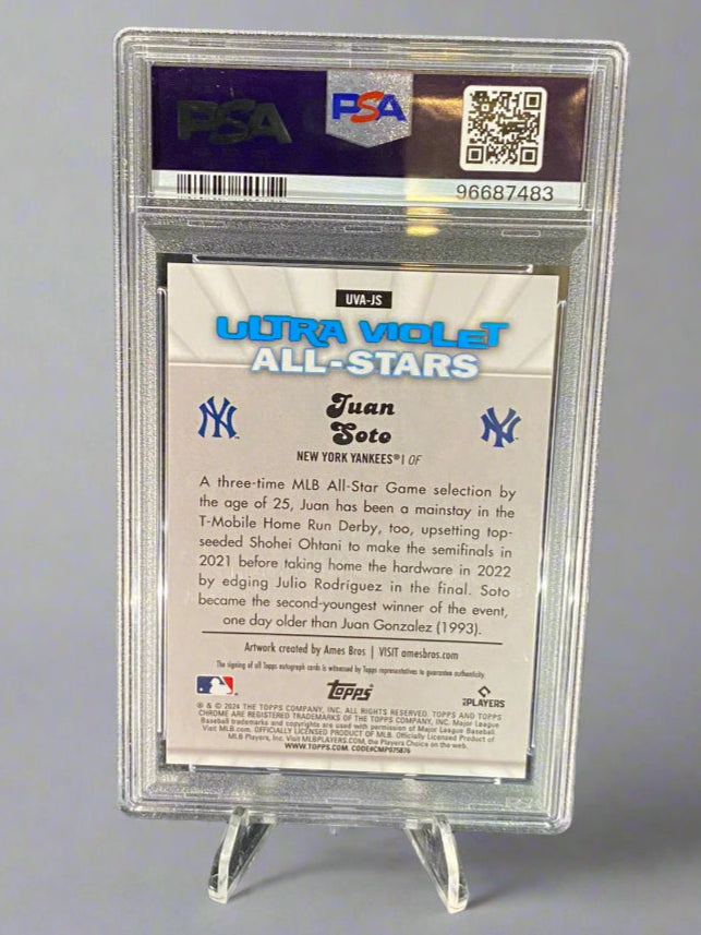Juan Soto - 2024 Topps Chrome Auto PSA Graded Trading Card