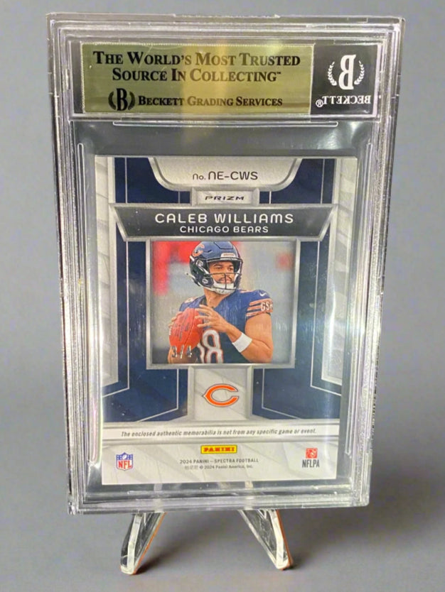 Caleb Williams - 2024 Panini Spectra Next Era Materials Neon Marble BGS Graded Trading Card