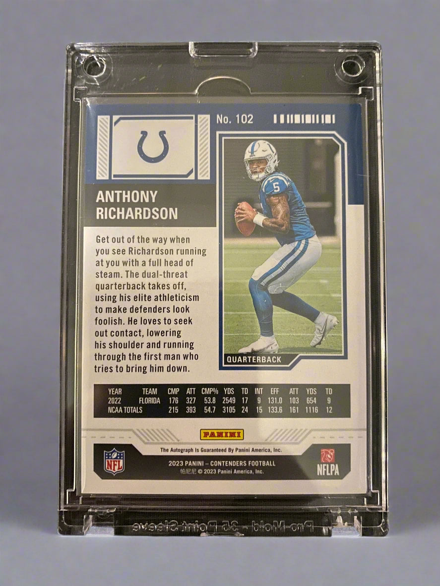 Anthony Richardson - 2023 Panini Contenders Rookie Ticket Autograph Trading Card