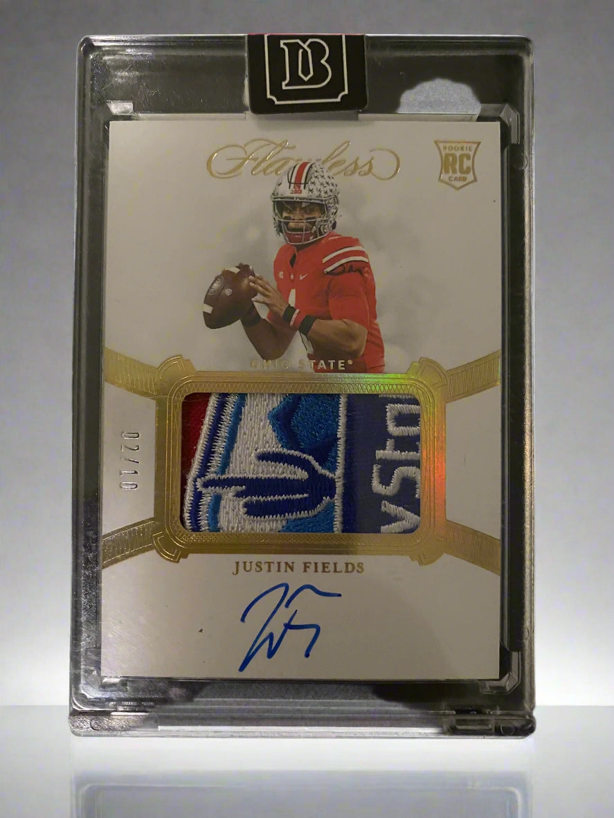 Justin Fields - 2021 Panini Flawless Collegiate Rookie Patch Autograph 2/10
