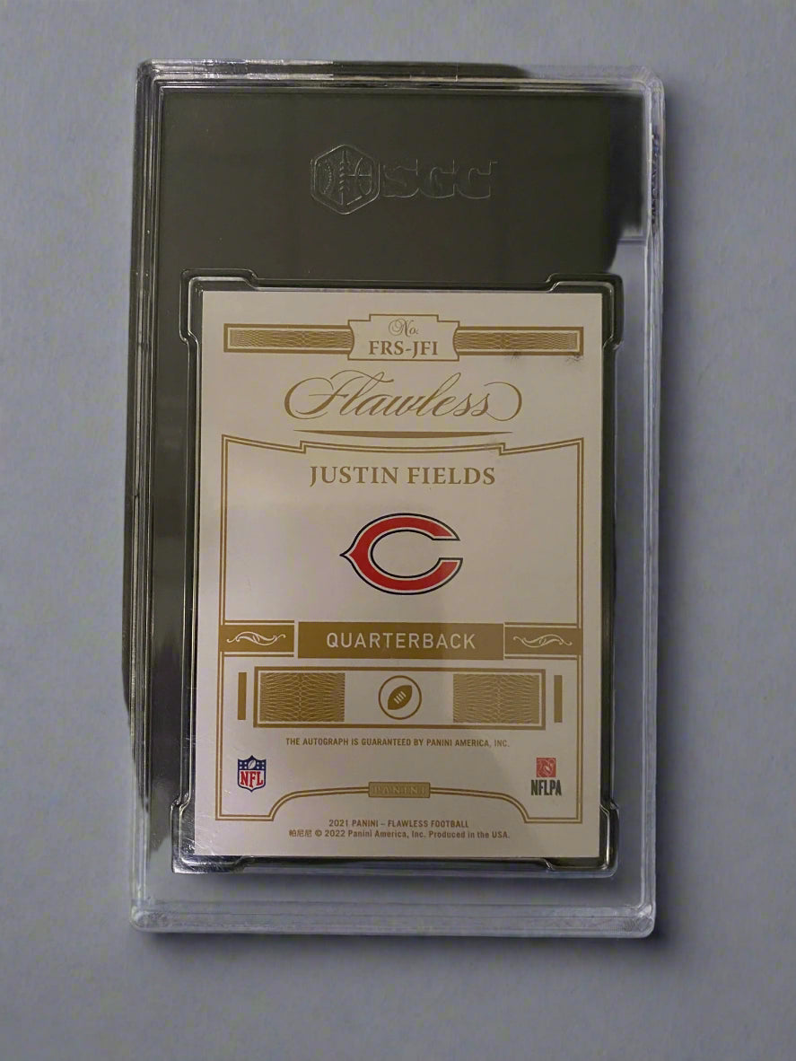Justin Fields - 2021 Panini Flawless Rookie Autograph 5/5 SGC Graded Trading Card